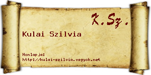Kulai Szilvia névjegykártya
